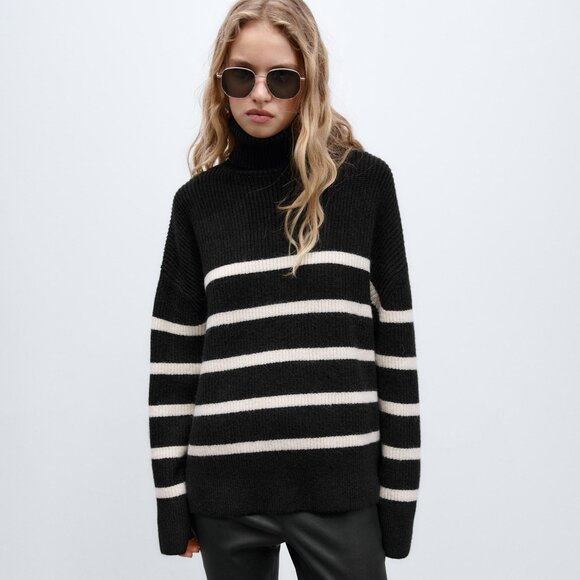 ZARA STRIPED KNIT SWEATER (S) - Picture 1 of 4